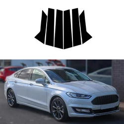 6pcs Glossy Black Pillar Posts Window Side Door Trim Decal Stickers Cover Kit Fit for Ford Fusion 2014 2015 2016-2020 2021 2022