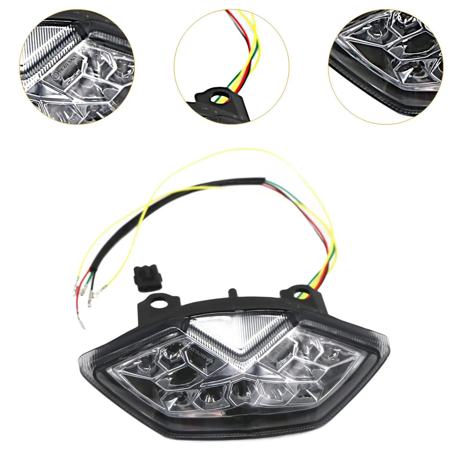 LED Motorcycle Rear Tail Brake Light Assembly Waterproof Signal Lamp for Kawasaki Z1000 2010-2013 Night Riding