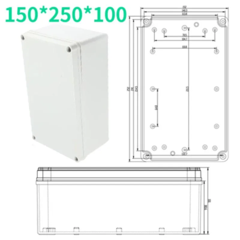 1Pc 200x150x100mm Button wiring indoor and outdoor waterproof box