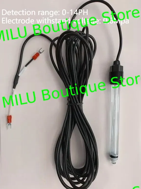 قطب PH زجاجي عالي الجودة 0.6Mpa، مقاومة تآكل الأحماض والقلويات، مسبار درجة الحموضة، كشف صناعي لدرجات الحرارة العالية #3
