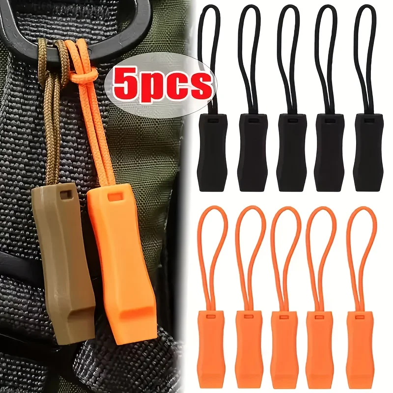 Outdoor Survival Whistle 5pcs Set: Portable Mini Whistle, Tension Buckle & Storage Pouch Accessories