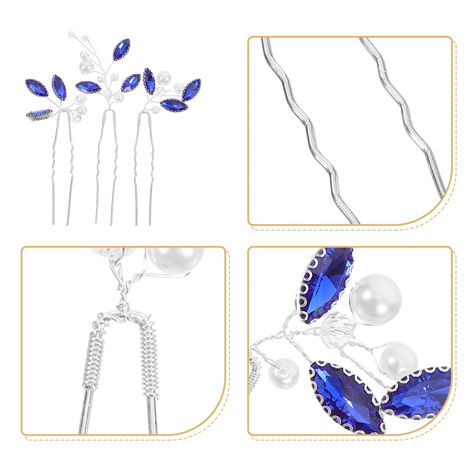 

3pcs Crystal Hairpin Forks Rhinestone Sticks Wedding Accessories Decorative Clips Elegant Hair Sticks For Banquet Party New