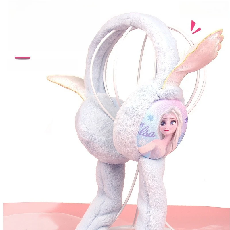 Miniso 디즈니 귀마개 얼음과 눈 공주 Aisa 어린이 이동 여성 겨울 따뜻한 귀 보호 및 따뜻한 귀 가방