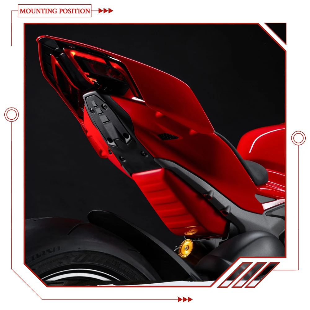 For Ducati Streetfighter/Panigale V4/S V4R 2025-2026 Motorcycle Fairing Carbon Fiber Rear Central Tail Base Bracket Key Cover