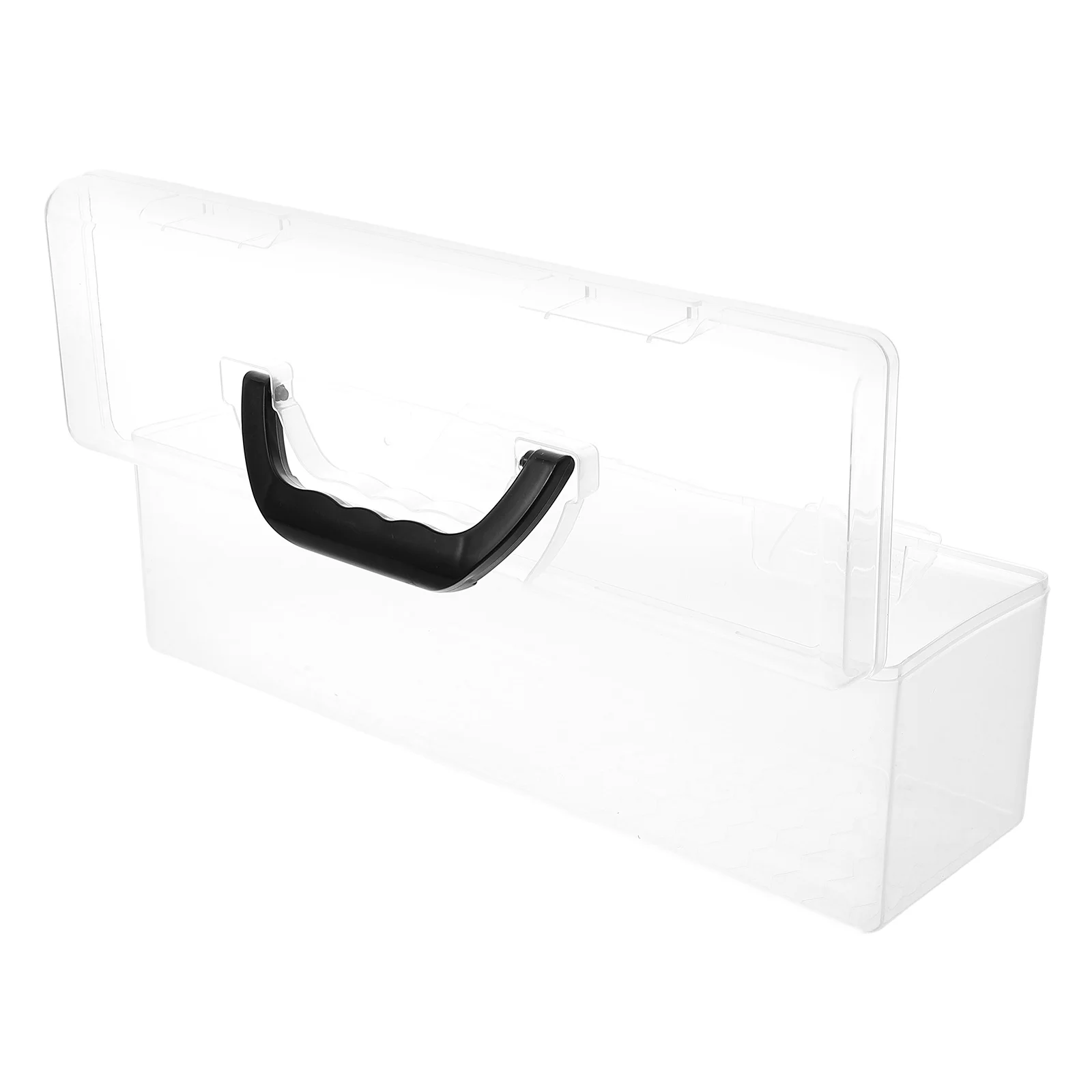 

Transparent Supply Box Large Capacity Paint Brush Organizer Multifunctional Durable Plastic Storage Case for Crafts Painting