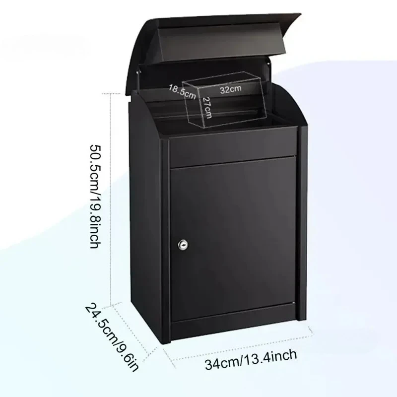 Factory Direct 2026 Outdoor Metal Large Parcel Box Wall Mount Package Delivery Drop Letter Mailbox Security Lockable Home Storag
