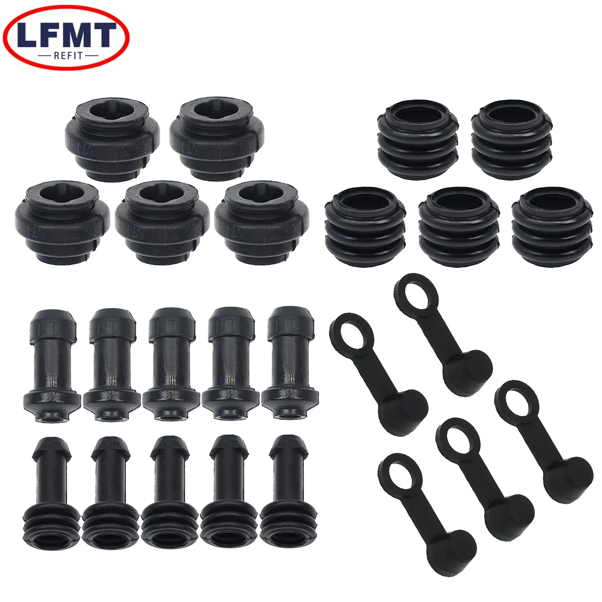 5pcs Car Brake Pump Dust Cap Oil Drain Screw Cap Brake Caliper Sealing Nipple Screw Dust Cap Cover Rubber Motorcycle Accessories