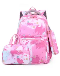 School Backpack for Girls 8 10-14 years School Bag 3 Pieces with Lunch Bag and Pen Case Water Resistant