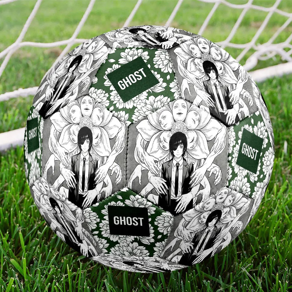 Balón de fútbol Chainsaw Man, tamaño 5, balón de práctica, colorido, para entrenamiento en equipo, opción de regalo HE11, 1 ud.
