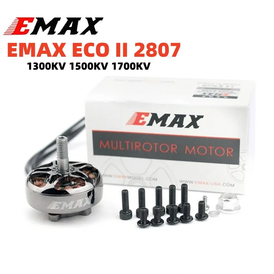 

EMAX ECOII 2807 1300KV 6S / 1500KV 5S / 1700KV 4S Brushless Motor 4mm Shaft для FPV Racing Drone Parts DIY Accessories