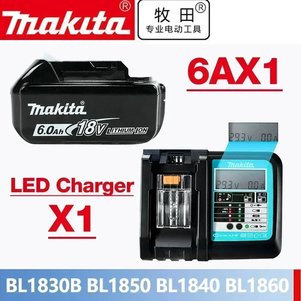 18V Makita echte batterij, oplaadbare gereedschapsbatterij met LED-display voor Makita LXT-serie elektrisch gereedschapsbatterij en oplader