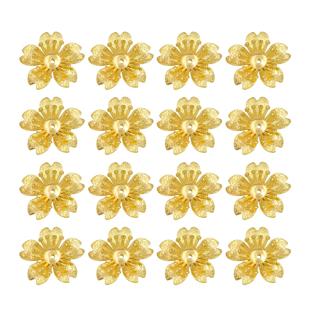 

Frosted Metal Flower Accessories Double Layer 20Mm Diy Charms For Hairband Brooch Hairpin Supplies Golden Durable Premium