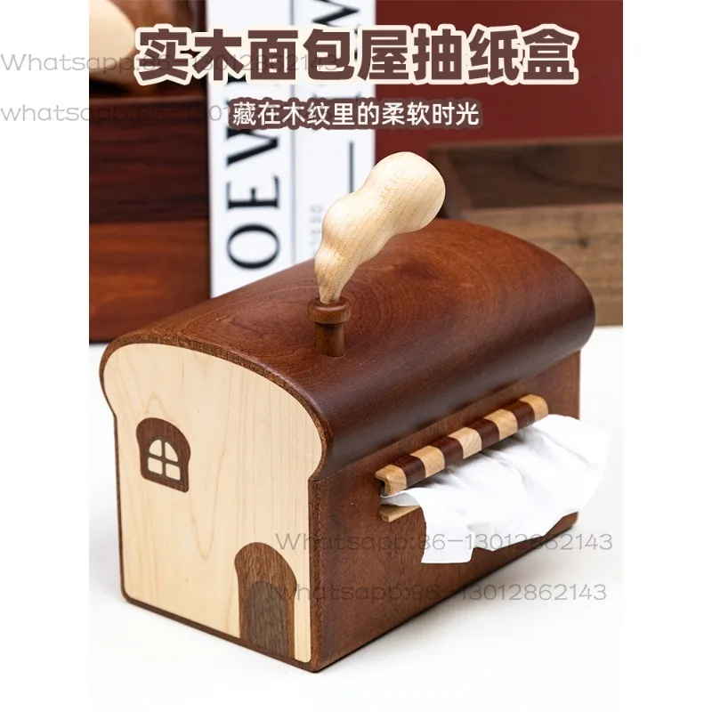 

Children's cute healing bakery carton, creative Nordic style tissue box, forest model house jewelry