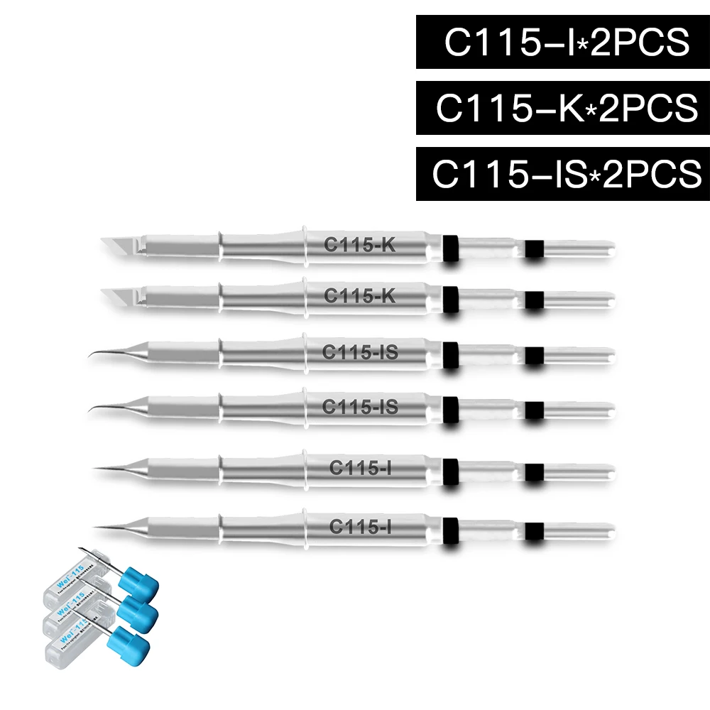 Soldeerboutpunten, vervangende verwarmingskern voor C210, C245, C115