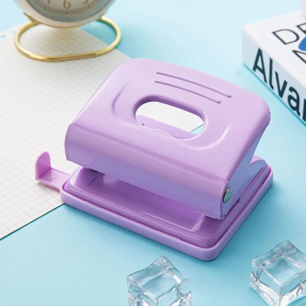 Daily Document 2-Hole Punch Craft Machine Paper Cutter Paper Puncher Ergomonic Handle Double Hole Scrapbooking Puncher