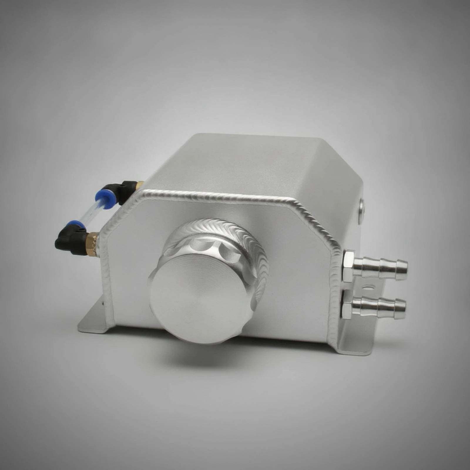 Oil Catch Can Mounting Flanges Rectangular Oil Catch Can Breather Tank Small Compact Design Automotive Part Universal Fit