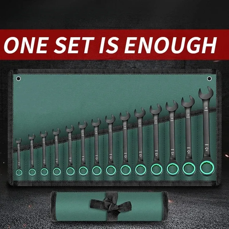 Complete Steel Wrench Set Ratchet Combined Wrench Universal Torx Key Double Head Hardware Hand Tools Spanners Car Repair Tools