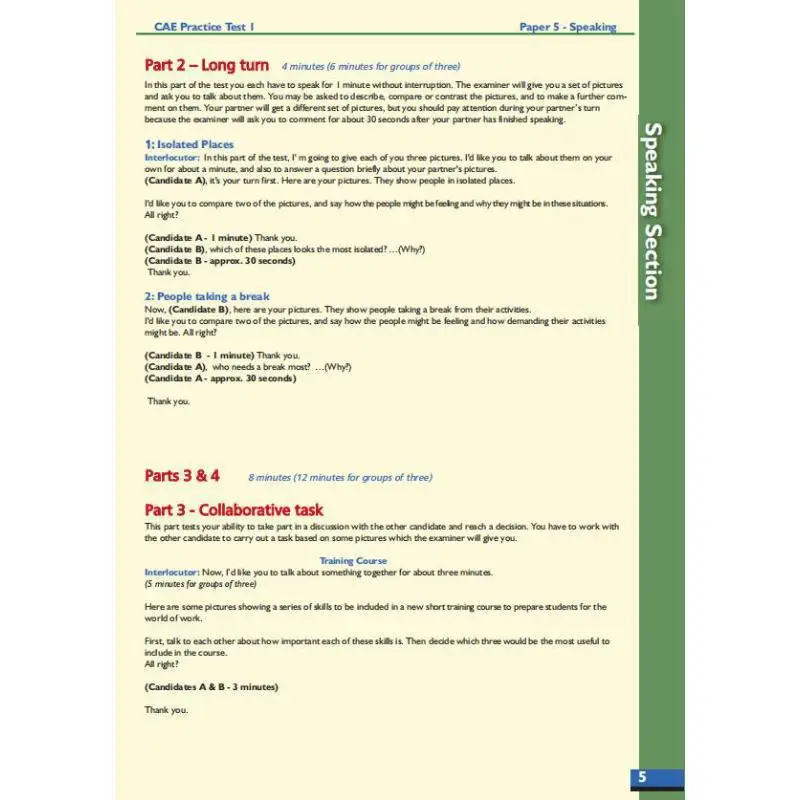 نجاح في كامبريدج الإنجليزية المتقدمة CAE 10 اختبارات الممارسة الجديدة 2015 FORMAT SelfStudy Edition 9781781641545 #4