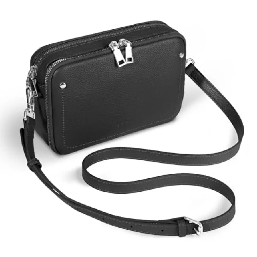 

Genuine Leather Crossbody Bags for Women, Purses with Built in RFID Wallet Woman Camera Shoulder Bag Handbags Genuine Leather,