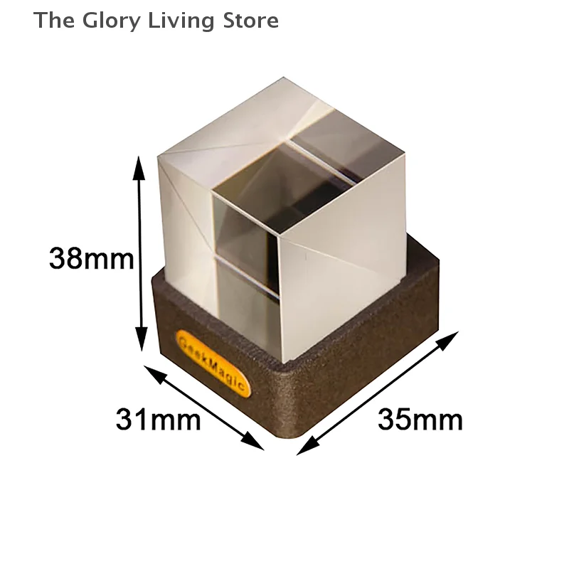 GeekMagic GIFTV Crystal Cube Photo Display Holográfico Desktop Estação Meteorológica Inteligente Relógio Digital com Álbum de Animações GIF