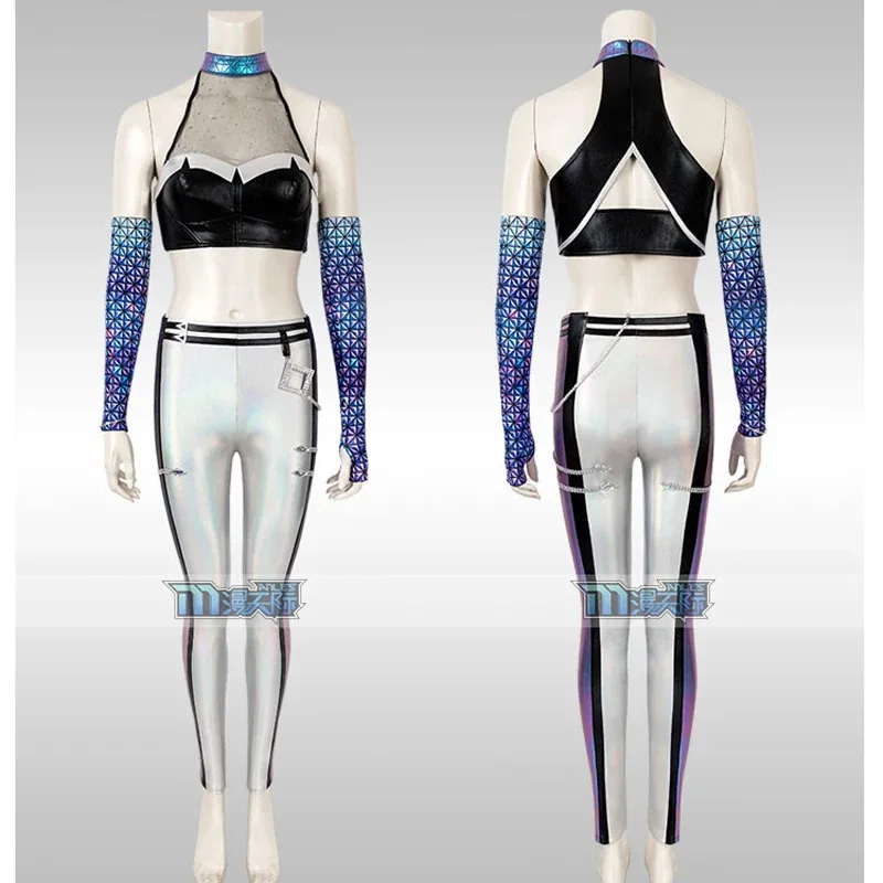 KDA Kaisa-Juego de disfraz de Cosplay K/DA, todas las tenues, peluca de juego de rol de hija del vacío, botas personalizadas, zapatos para mujer, Halloween