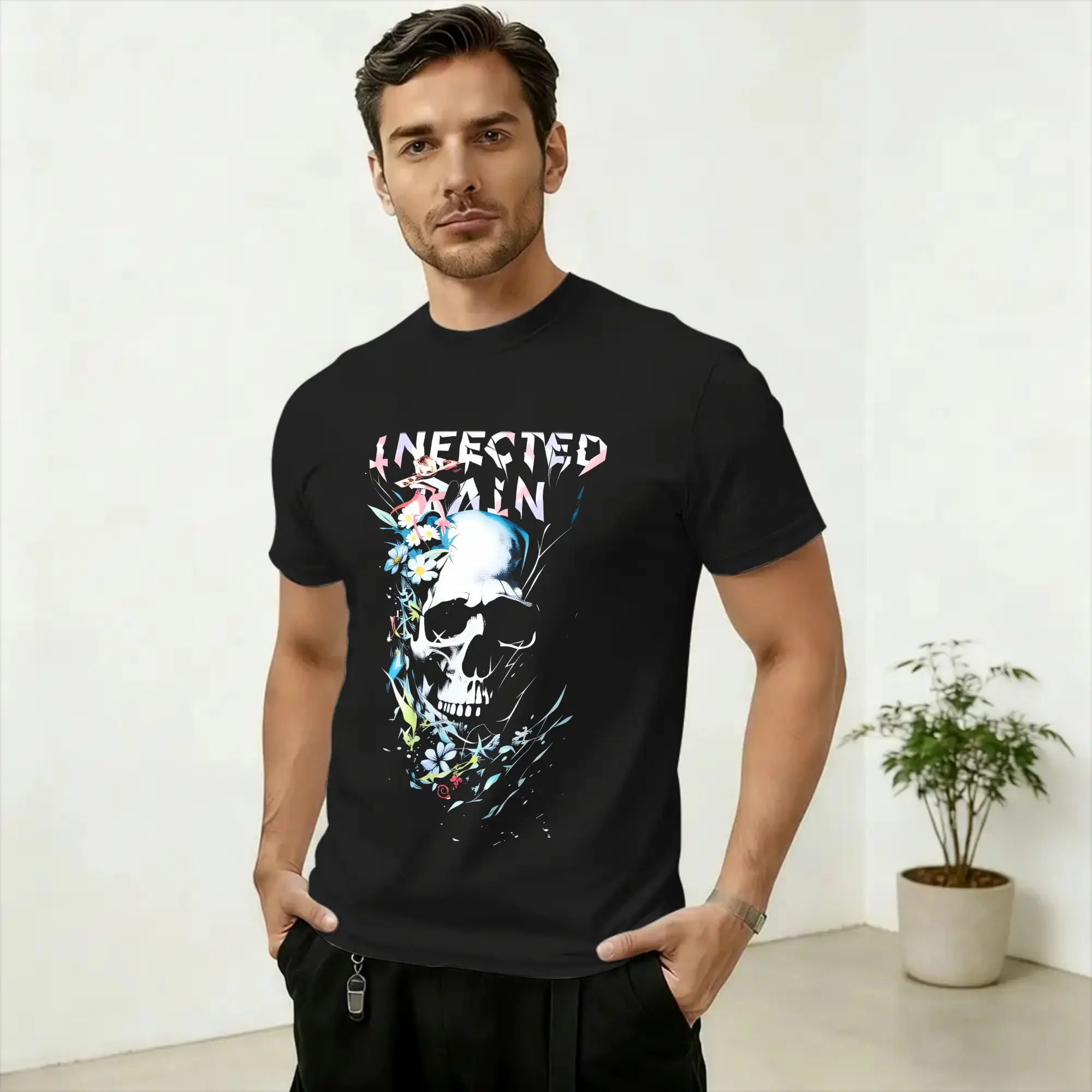 Harajuku T Shirt Summer Band Infected Rain Popular T Shirts  Cotton Tshirt for Men Y2K Classic Design Short Sleeve Tops