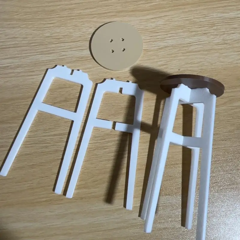 Dolls Miniature Furniture High Stool Furniture Chair For Dollhouse Decor Pretend Play Toy Furniture Toys Kid Toy