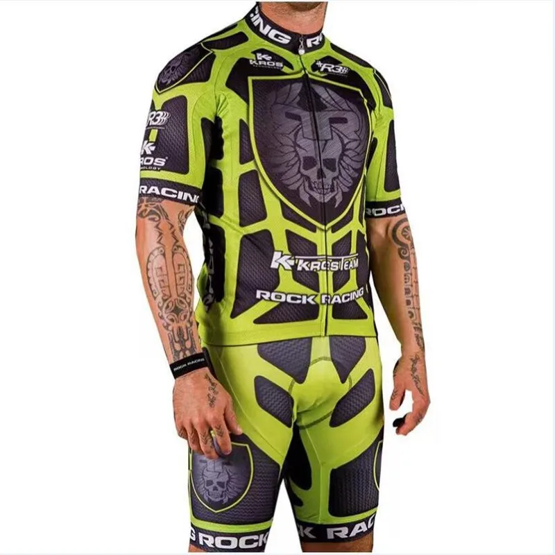 

Men's Breathable Short Sleeve T-Shirt, Cycling Clothing, Rockful Racing Sports Equipment, Training T-Shirt, Summer, 2024