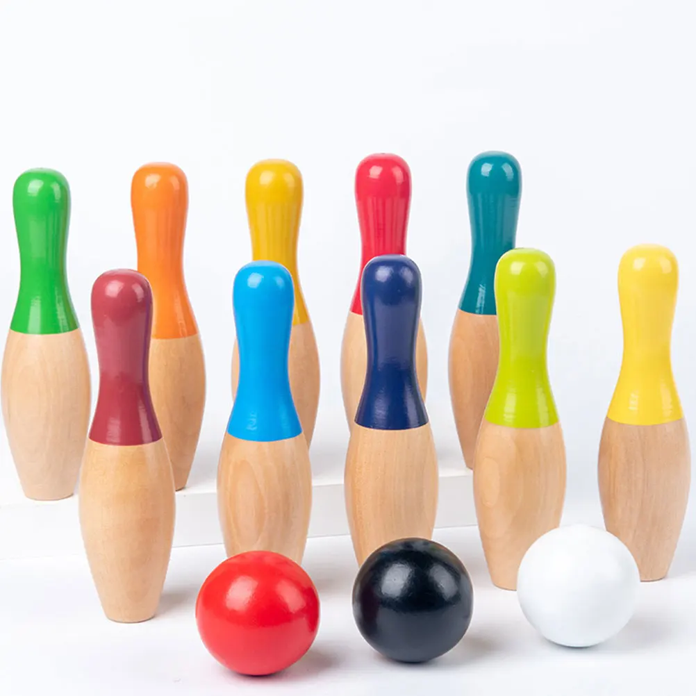 

Bowling Ball Toy Decorative Model Suits for Boys Wooden Parent-child Interactive Balls Game Supply Indoor Outdoor Games