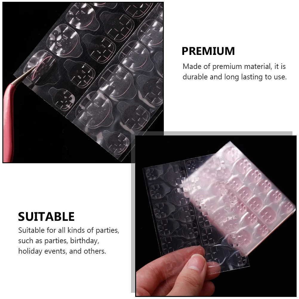20 fogli adesivi adesivi gelatina per unghie trasparente rosa durevole pasta per manicure a lunga durata fornitura per nail art colla gelatinosa per manicure