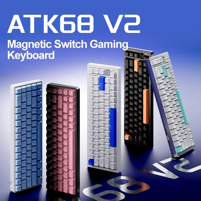 ATK68 V2 alumínio CNC ultra-baixa latência teclado mecânico com interruptor magnético com fio personalizado