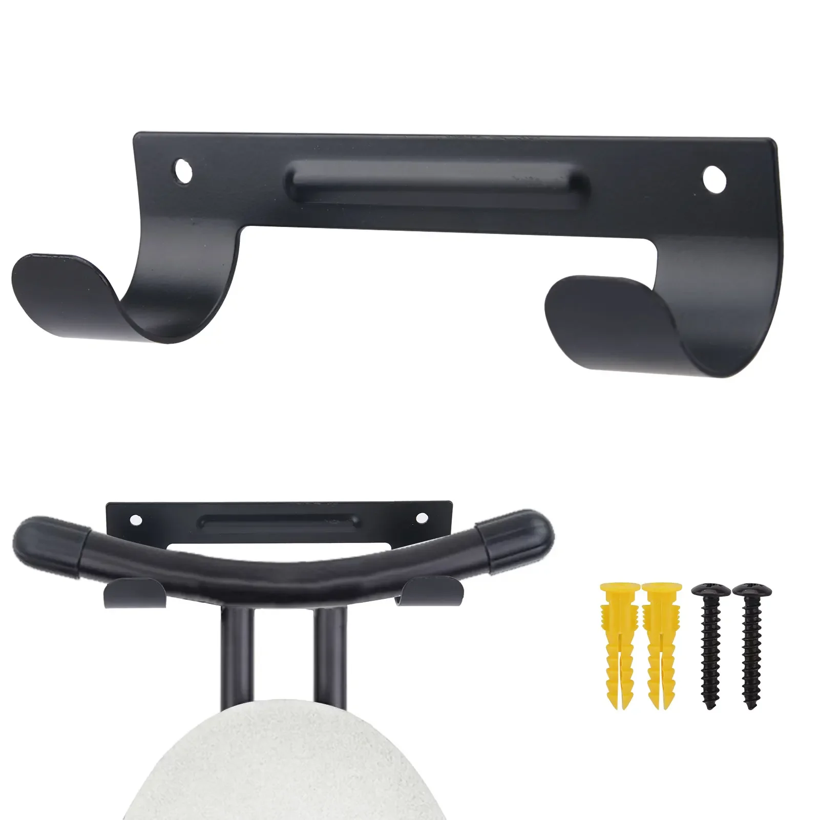 T Y Leg Ironing Board Hanger with Screws Wall Mount Home Storage Organizer Black