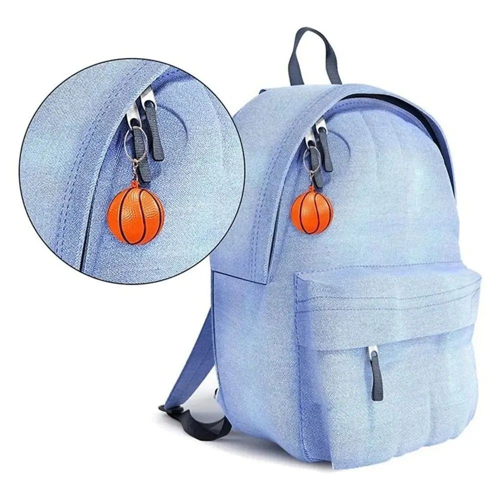 PU Leather Basketball Ball Keychains Baseball Golf Simulation Soccer Keychain Creative Volleyball Football Pendant Backpack