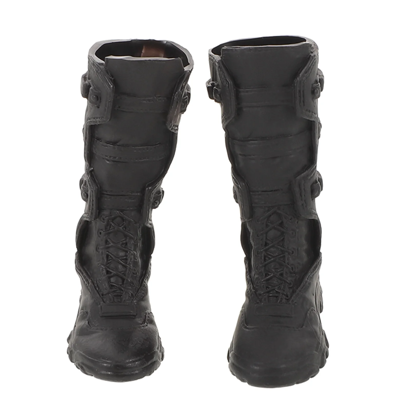 1Pair Black Action Figure Shoes Lightweight Material for Rapid Dressing Soldier Figure Miniature Props Collectibles