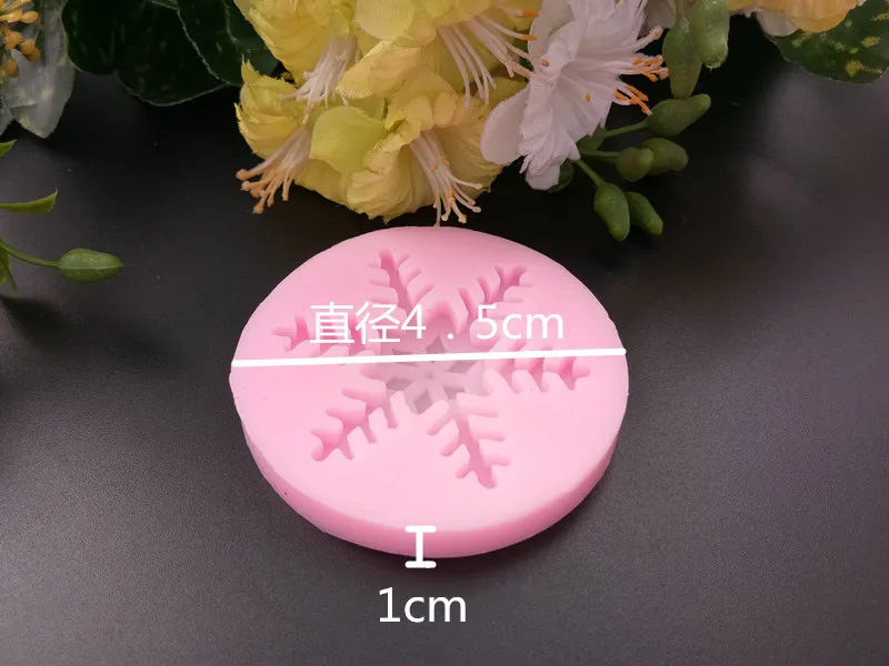 3 pz/set Di Natale Fiocco di Neve Stampo In Silicone Fiore di Neve Del Cioccolato Fondente Gumpaste Sugarcraft Della Muffa Della Torta Che Decora Gli Attrezzi H521