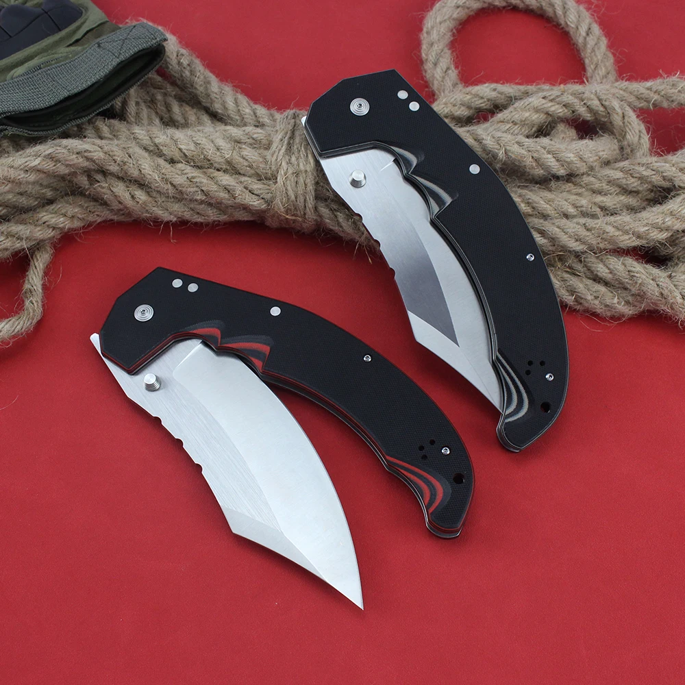 Imagem -06 - Mayem-faca Dobrável de Aço Grande Faca Multiuso Tática Tanto Pocket Knife Sobrevivência ao ar Livre Caça Edc Aus10a G10 Novo