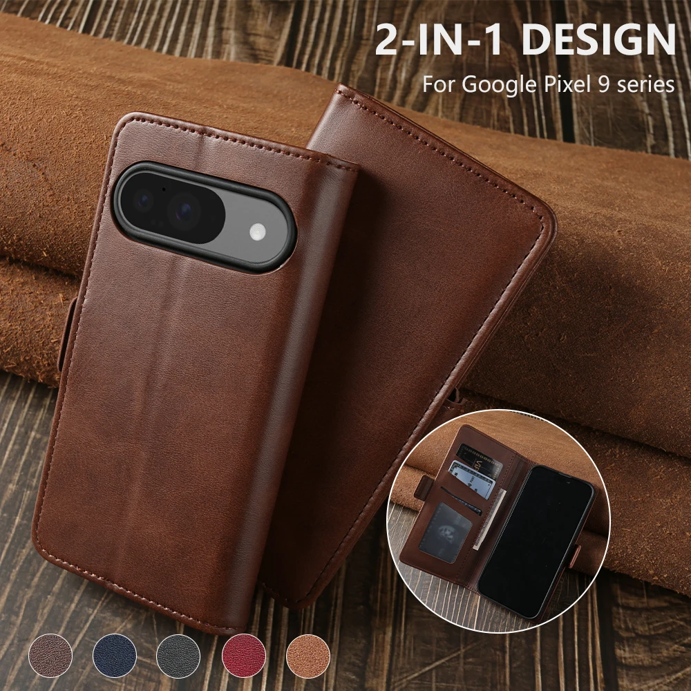 

Luxury Leather Phone Case For Google Pixel 10 9 9A 9 Pro 8 7 6 Pro XL 7A 8A 6A Cover For Pixel 10Pro Wallet Holder Cover Fundas