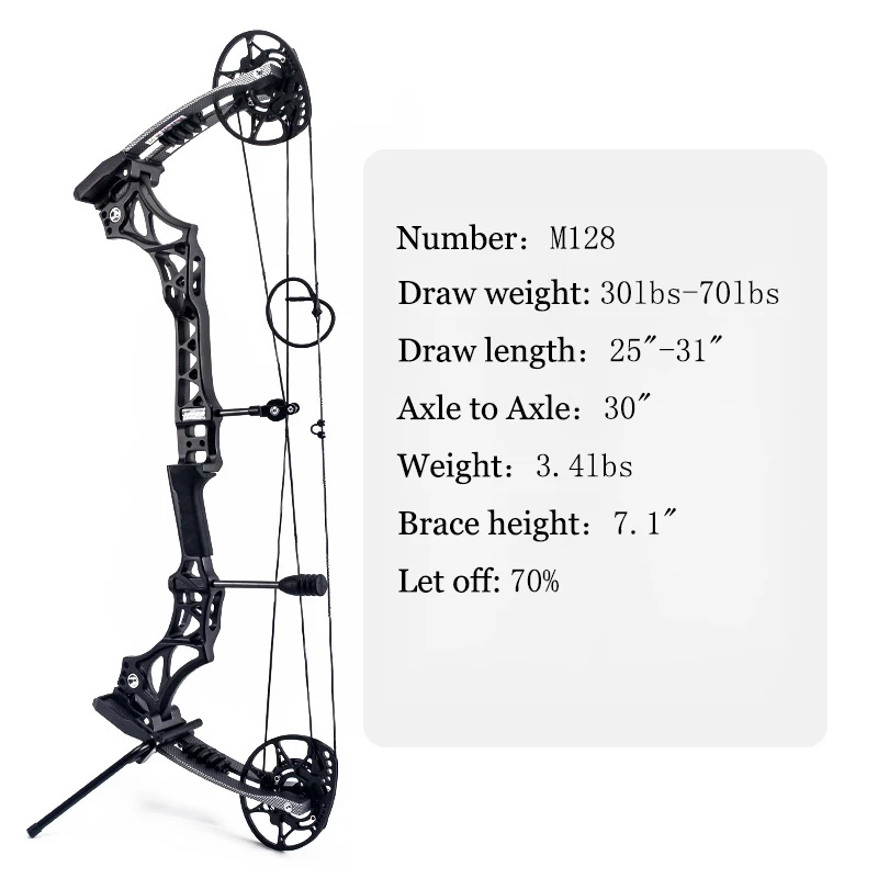 Arco compuesto de tiro con arco arco y flecha profesional M128 arco compuesto para competición