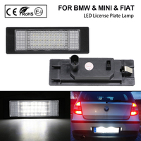 2x LED License Plate Light For BMW E63 E64 E81 E87 F06 F12 F13 F20 Z4 E85 E86 E89 Number Plate Lamps For Mini Cooper R55 R60 R61