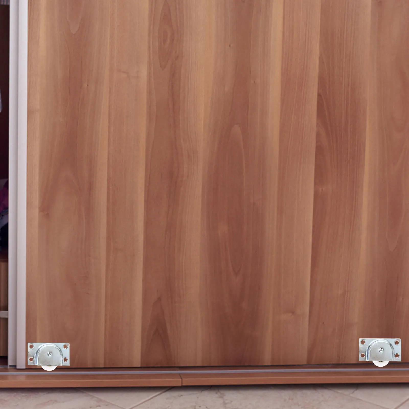 4pcs Cabinet Track Wheels Sliding Roller Replacement Heavy Duty Closet Pulleys Easy Install Durable Hardware Sliding Glass