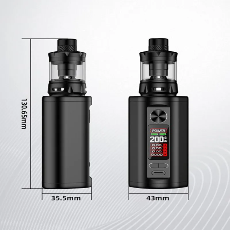 

Оригинальный комплект Hellvape Hell200 Vape 200 Вт, двойной аккумулятор 18650, ЖК-дисплей, 7 режимов выхода, 510 ниток, мод для электронной сигареты