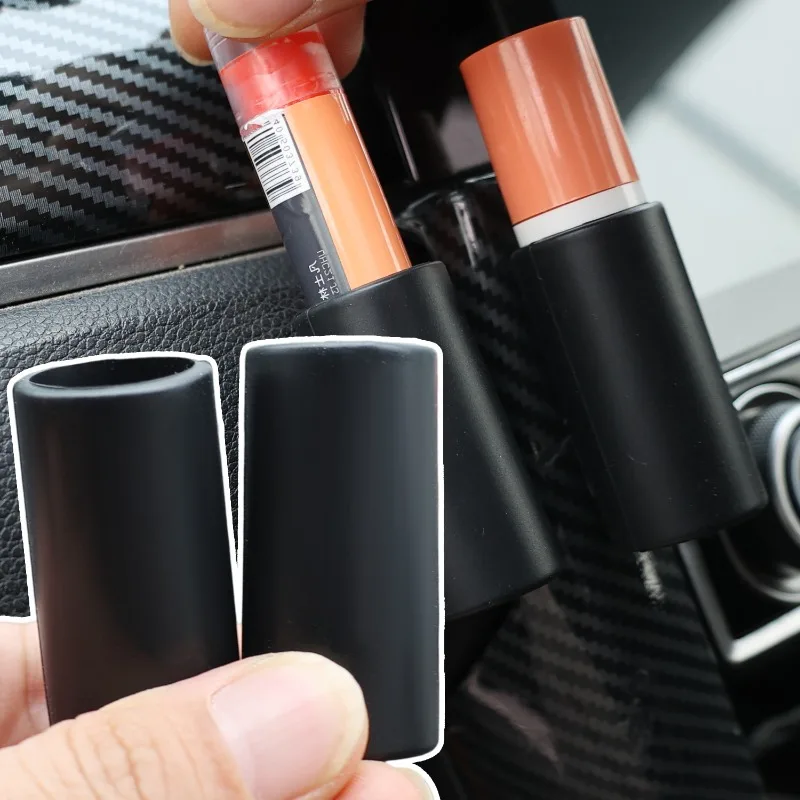 Silicone Car Lipstick Storage Rack Holder Portable Small Item Women and Man Black for Cosmetics and Accessories Organiser Holder