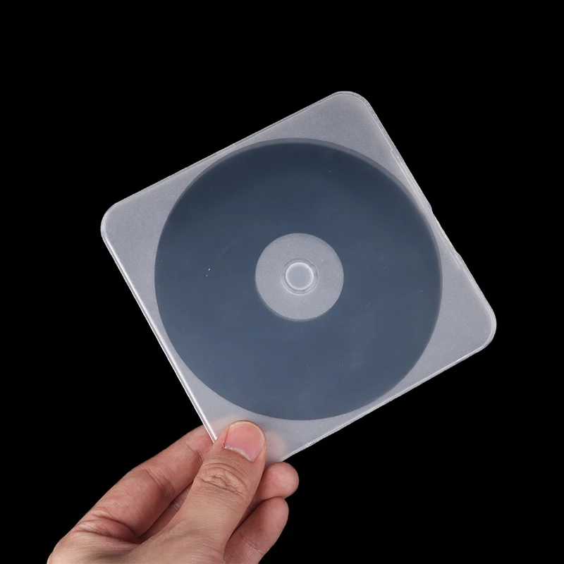 12cm 1/5PCS Thickened DVD Disc Box Practical Transparent Plastic Single Piece Rounded Square CD Case