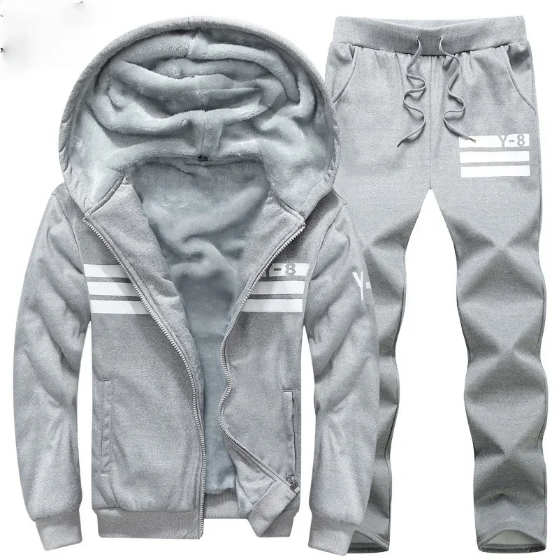 Big Size 7XL 8XL 9XL Brand Men Sets Autumn winter Sporting Suit Sweatshirt + Sweatpants Mens Clothing 2 Pieces Sets Tracksuit