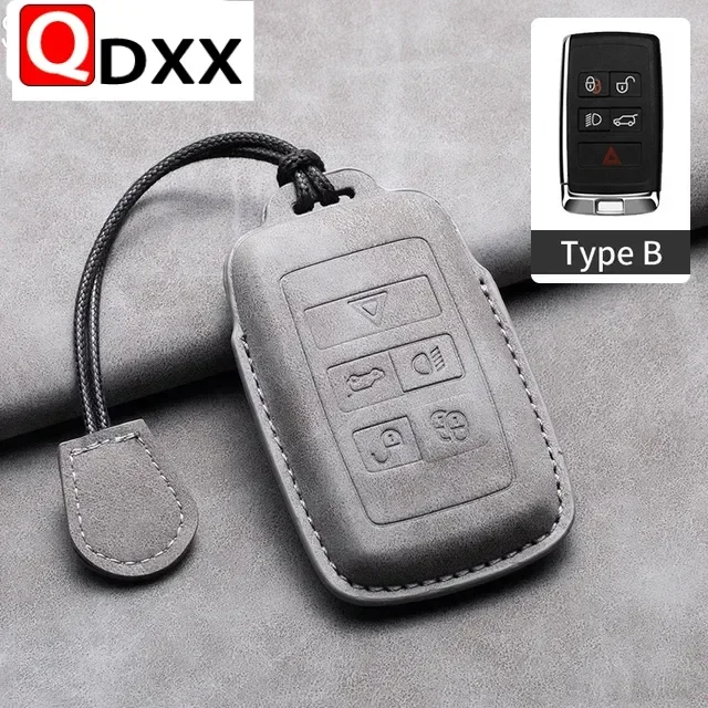Leather Car Key Case Cover Shell Fob For Land Rover Range Rover Sport Discovery 3 4 Elander 2 Evoque For Jaguar XF XJ XE XJL XF