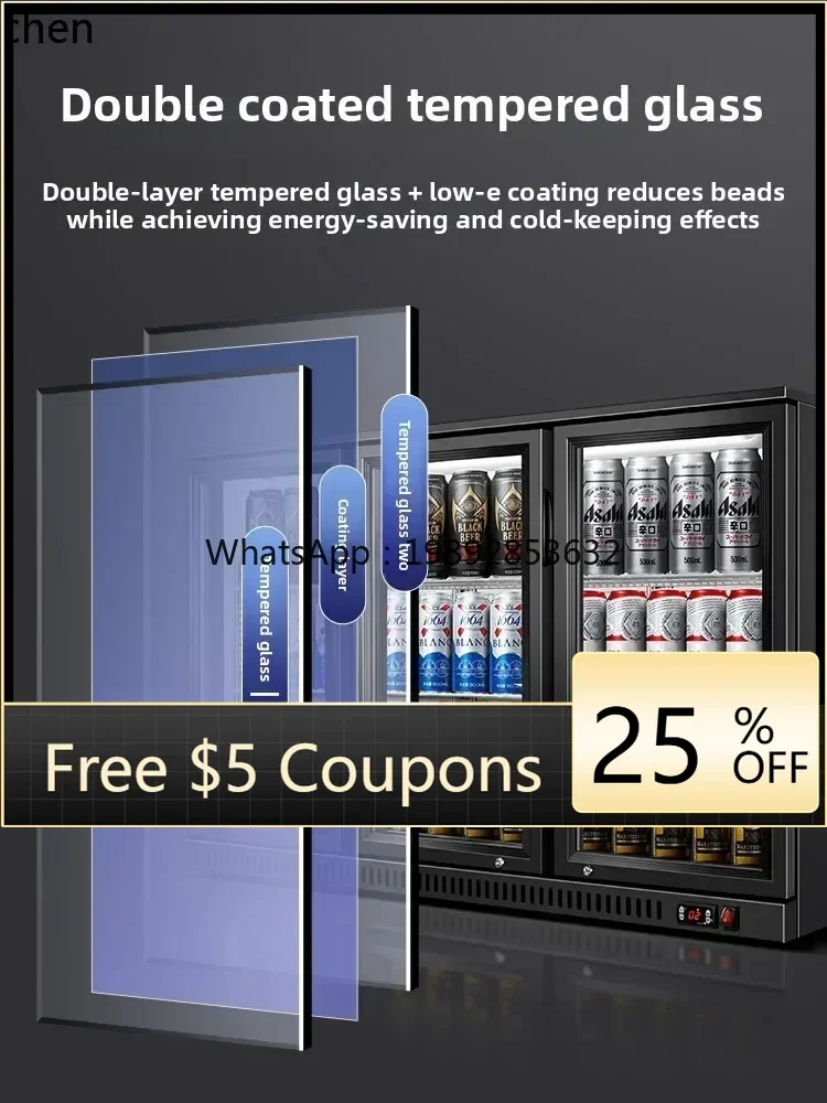 

AB Барная стойка Охлаждаемый витрина Из нержавеющей стали Настольный шкаф для напитков Пивной шкаф Холодильник Малый коммерческий