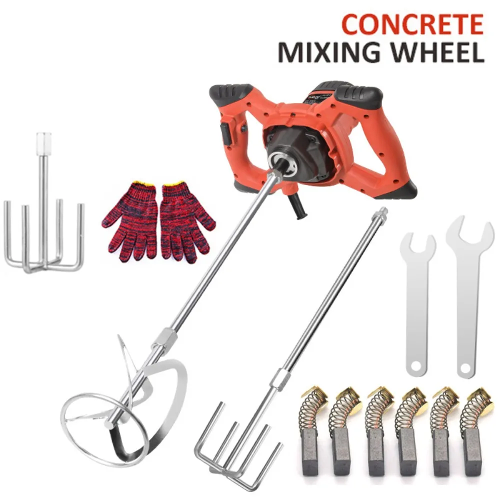 

Cement Mixer 3200W Electric Concrete Mixer with 6 Speed 110V /220V Handheld for Motar Paint Plaster Thinset Fodder Stirring Tool
