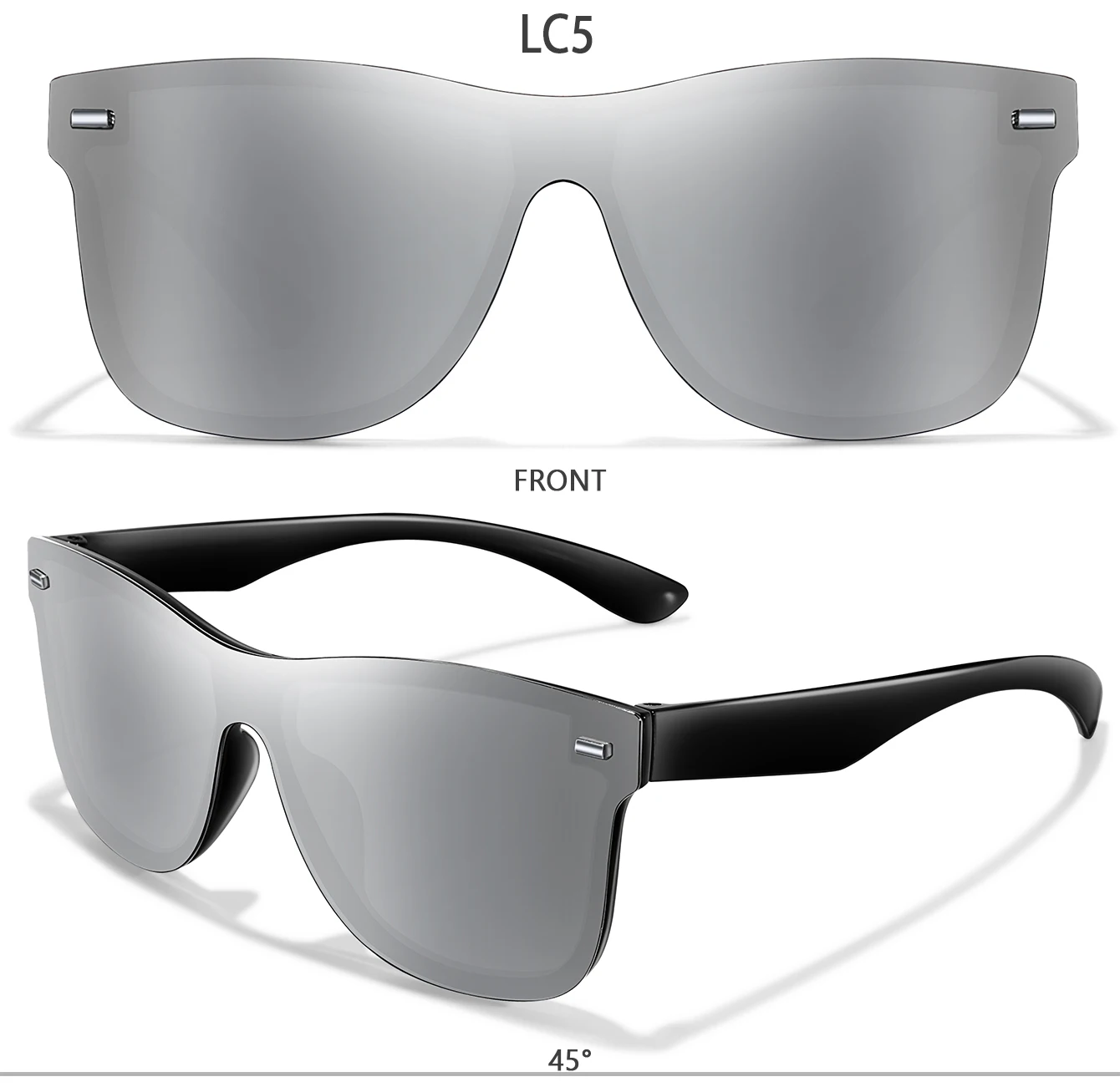 Quadratische Mode UV400 Sonnenbrille Männer Frauen Outdoor Fahren Fahrrad Straße Winddichte Brille Wandern Camping Klassische Shades – Detail 8