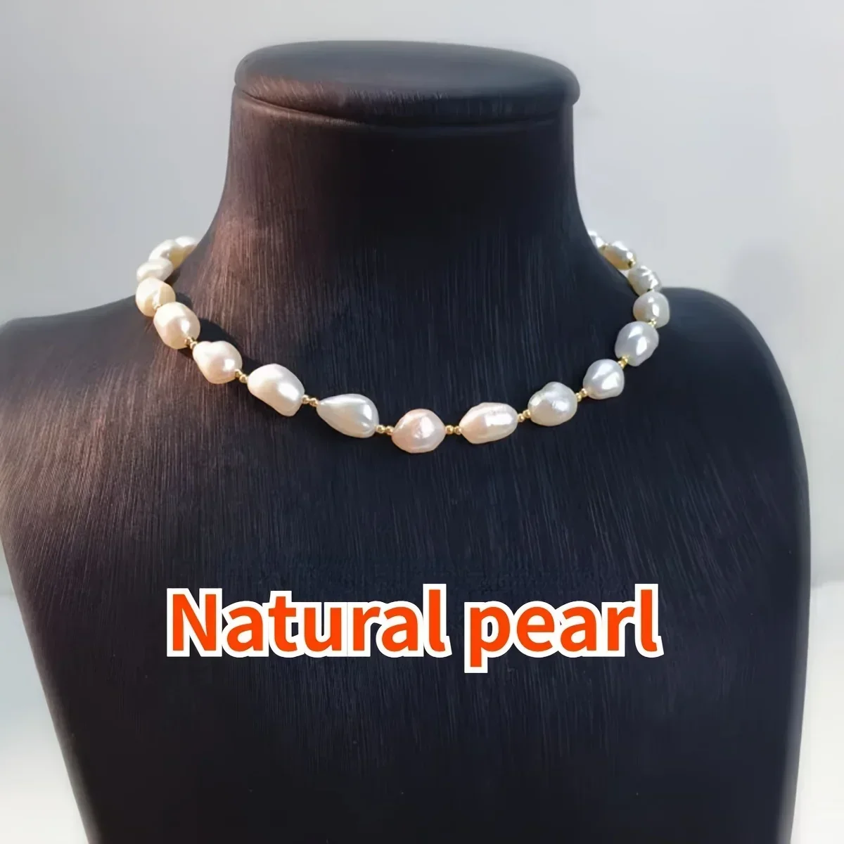 HENGSHENG Natural Freshwater Pearl Necklaces for Women 8-9mm Irregular Baroque Adjustable Necklaces Jewelry Gift