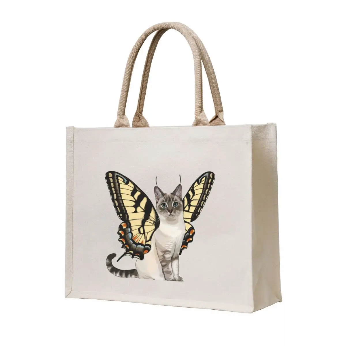 

Eastern Tiger Swallowtail Butterfly Cat Tote Bag handbag Candy bags canvas tote